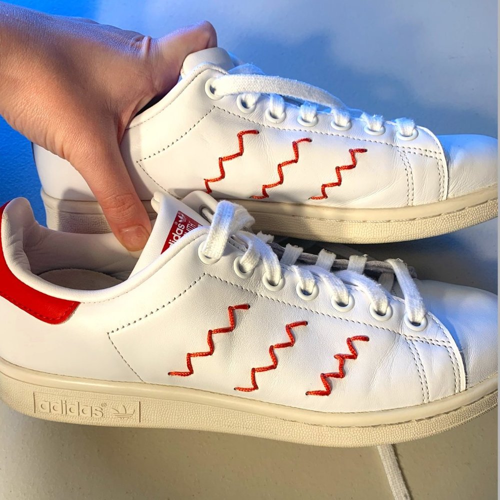 Stan Smith Ultra Rare Red Sneakers ZigZag